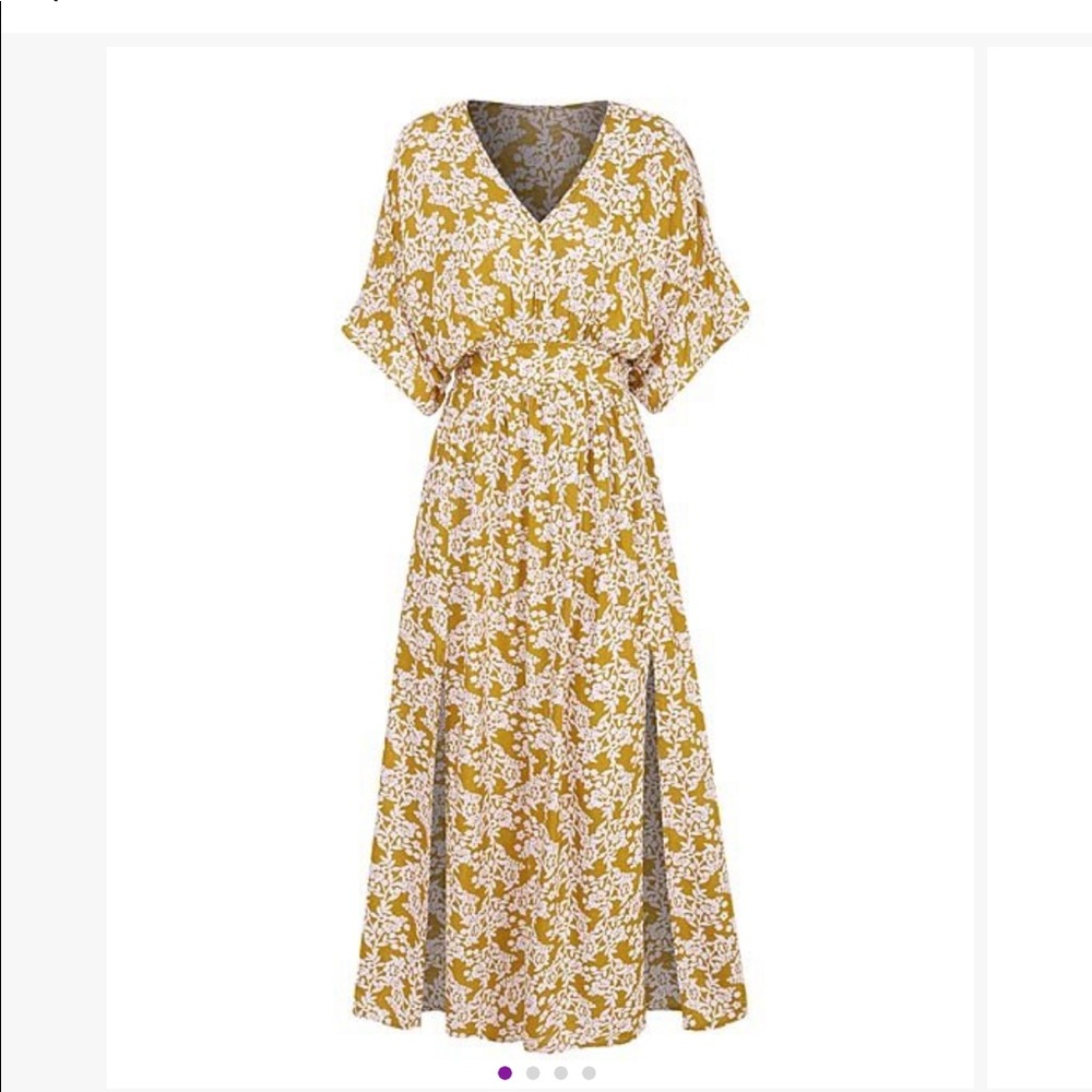 Floral Maxi Flutter Sleeve Dress